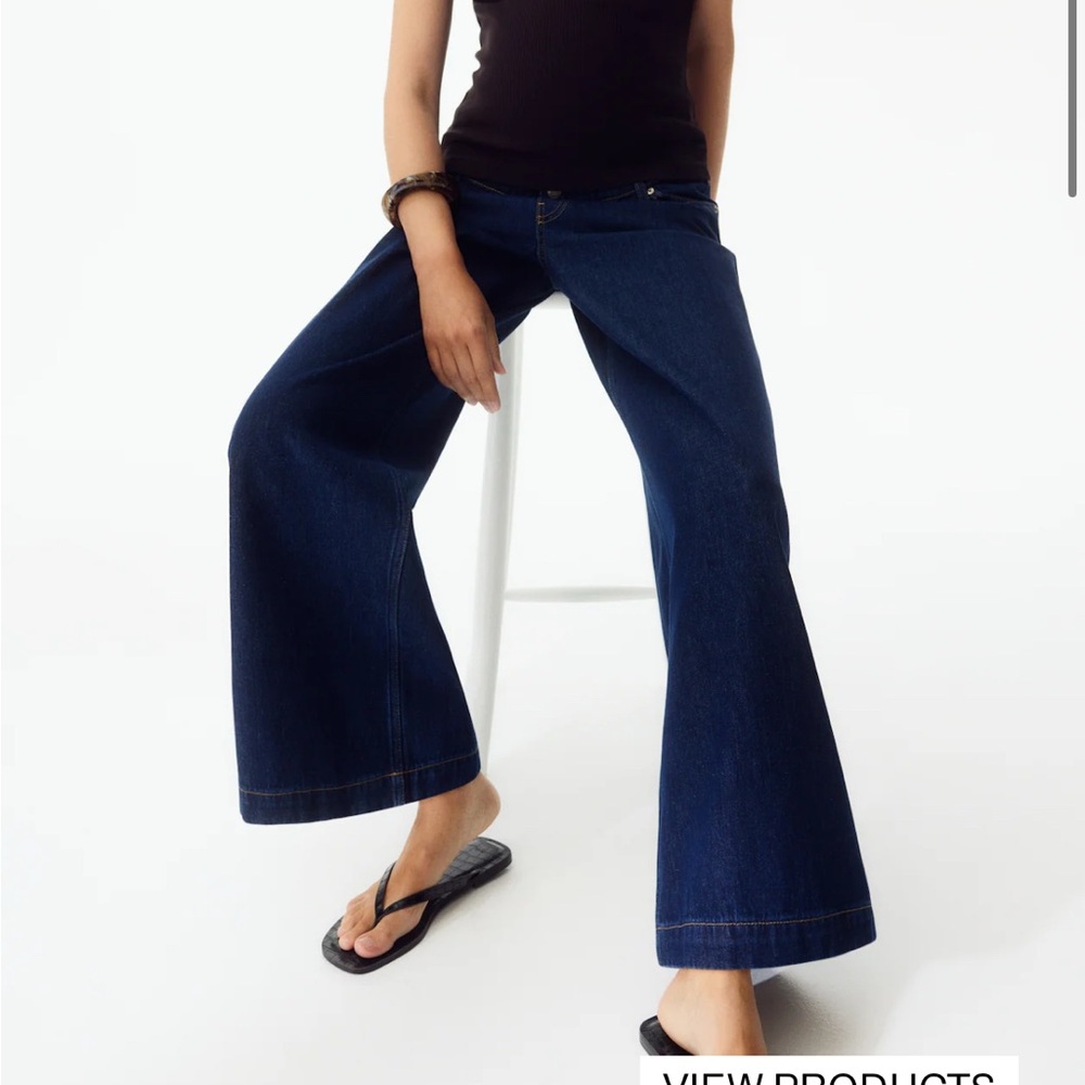 Two Pairs: H&M MAMA Petite Maternity Jeans (Wide Leg and Straight Leg)